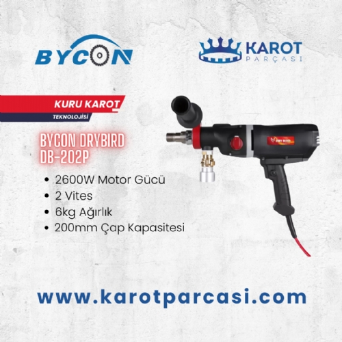 Bycon DryBird Kmrsz El Tipi Kuru Kesim Karot Makinesi